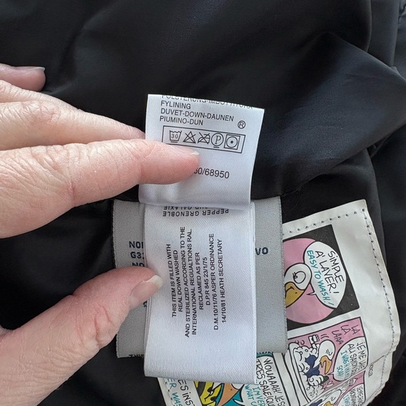 Moncler Coat Women’s Small Black Down Puffer Fur Trim Hooded Long Parka Jacket - Picture 7 of 10